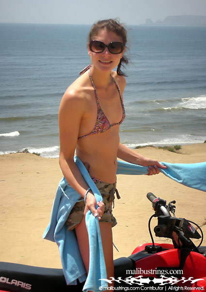 Farin in a Malibu Strings bikini in Mexico.