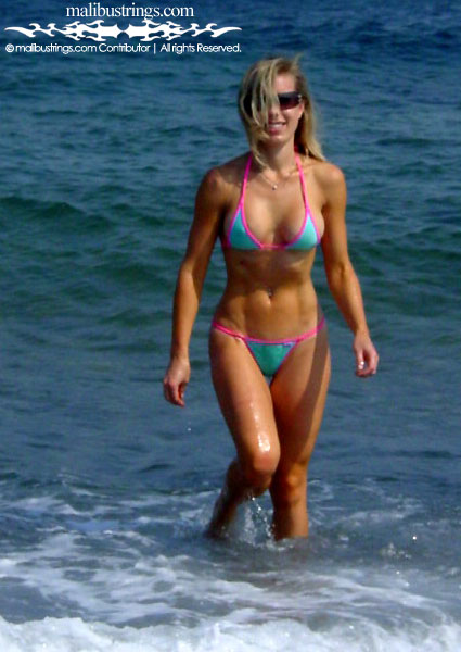Jen K in a Malibu Strings bikini in Greece.