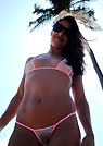 keli in a mkelibu strings bikini