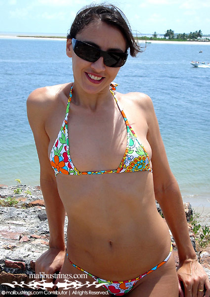 Keli in Brazil in a Malibu Strings Bikini