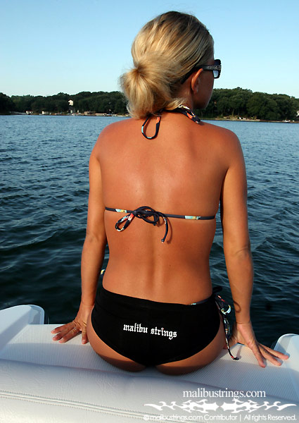 Kim K in a Malibu Strings bikini on the Lake.