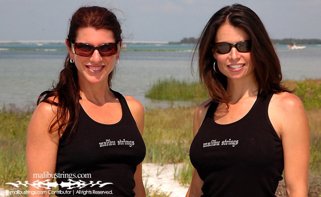 Laurie & Michelle in a Malibu Strings bikini in Florida.
