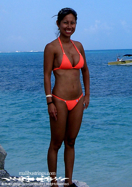 Myra in a Malibu Strings bikini in Cancun, Mexico.