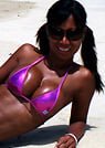 myra in a malibu strings bikini