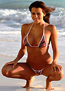 nicole in a malibu strings bikini