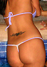 nikki in a malibu strings bikini