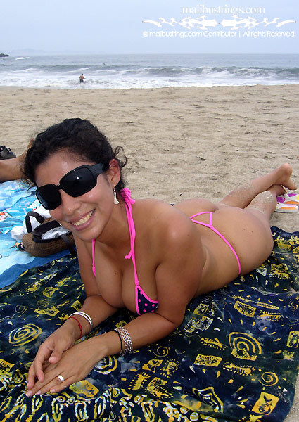 Patricia in a Malibu Strings bikini in Peru.