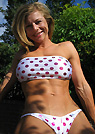 share in a malibu strings bikini