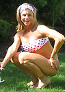 share in a malibu strings bikini