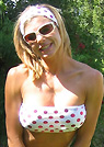 share in a malibu strings bikini