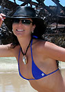 sueellen in a malibu strings bikini