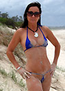 sueellen in a malibu strings bikini