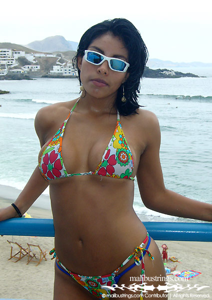Tania in a Malibu Strings bikini in Peru.