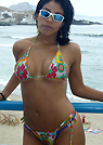 tania in a malibu strings bikini