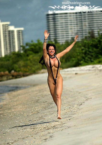 Alicia in a Malibu Strings bikini in Florida.