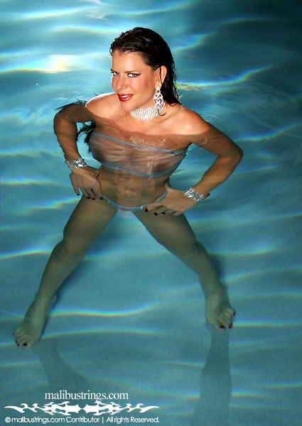 Alicia in a Malibu Strings bikini in Florida.