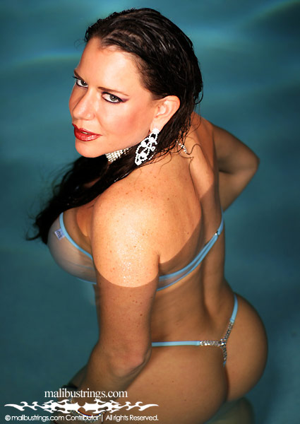 Alicia in a Malibu Strings bikini in Florida.