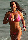 alicia in a malibu strings bikini