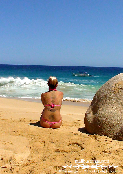 Amber in a Malibu Strings bikini in Cabo San Lucas.