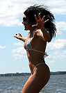 ca in a malibu strings bikini
