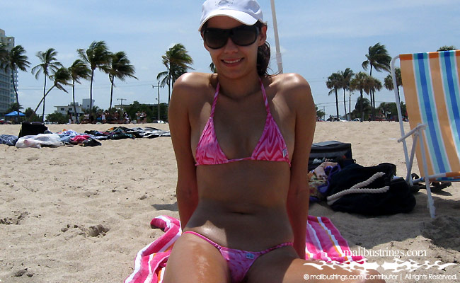 Carolina in a Malibu Strings bikini in FL.
