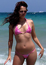 carolina in a malibu strings bikini