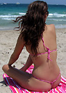 carolina in a malibu strings bikini