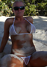 christy in a malibu strings bikini