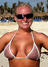christy in a malibu strings bikini