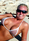 christy in a malibu strings bikini