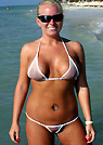 christy in a malibu strings bikini