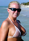 christy in a malibu strings bikini