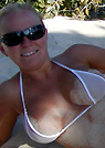 christy in a malibu strings bikini