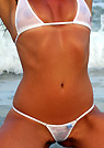 courtney in a malibu strings bikini