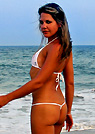 courtney in a malibu strings bikini