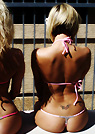 cs in a malibu strings bikini
