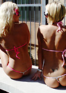cs in a malibu strings bikini