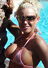 cs in a malibu strings bikini