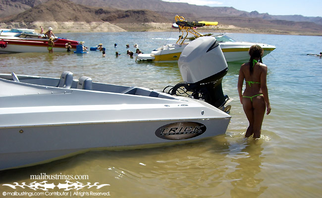 Daly in a Malibu Strings bikini in Lake Mead.