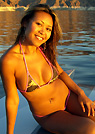 daly in a malibu strings bikini