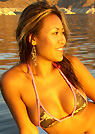 daly in a malibu strings bikini