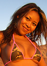 daly in a malibu strings bikini