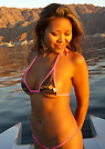 daly in a malibu strings bikini