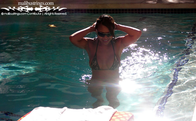 Daly in a Malibu Strings bikini in Las Vegas.