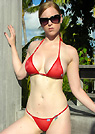 danielle in a malibu strings bikini