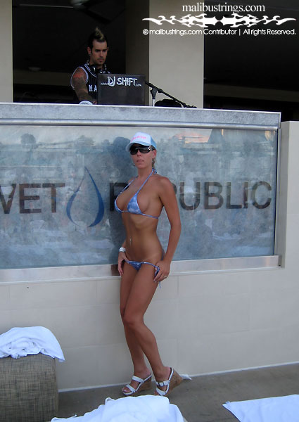 Danielle L in a Malibu Strings bikini in CA and Las Vegas.