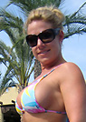 dawn in a malibu strings bikini
