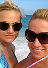 dawn in a malibu strings bikini