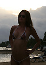deborah in a malibu strings bikini