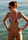 deborah in a malibu strings bikini